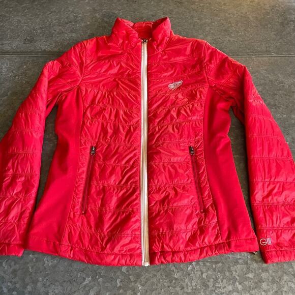 Detroit Red Wings NHL G III Sports Carl Banks Jacket Womens Small Puffer Quilted - Picture 1 of 13